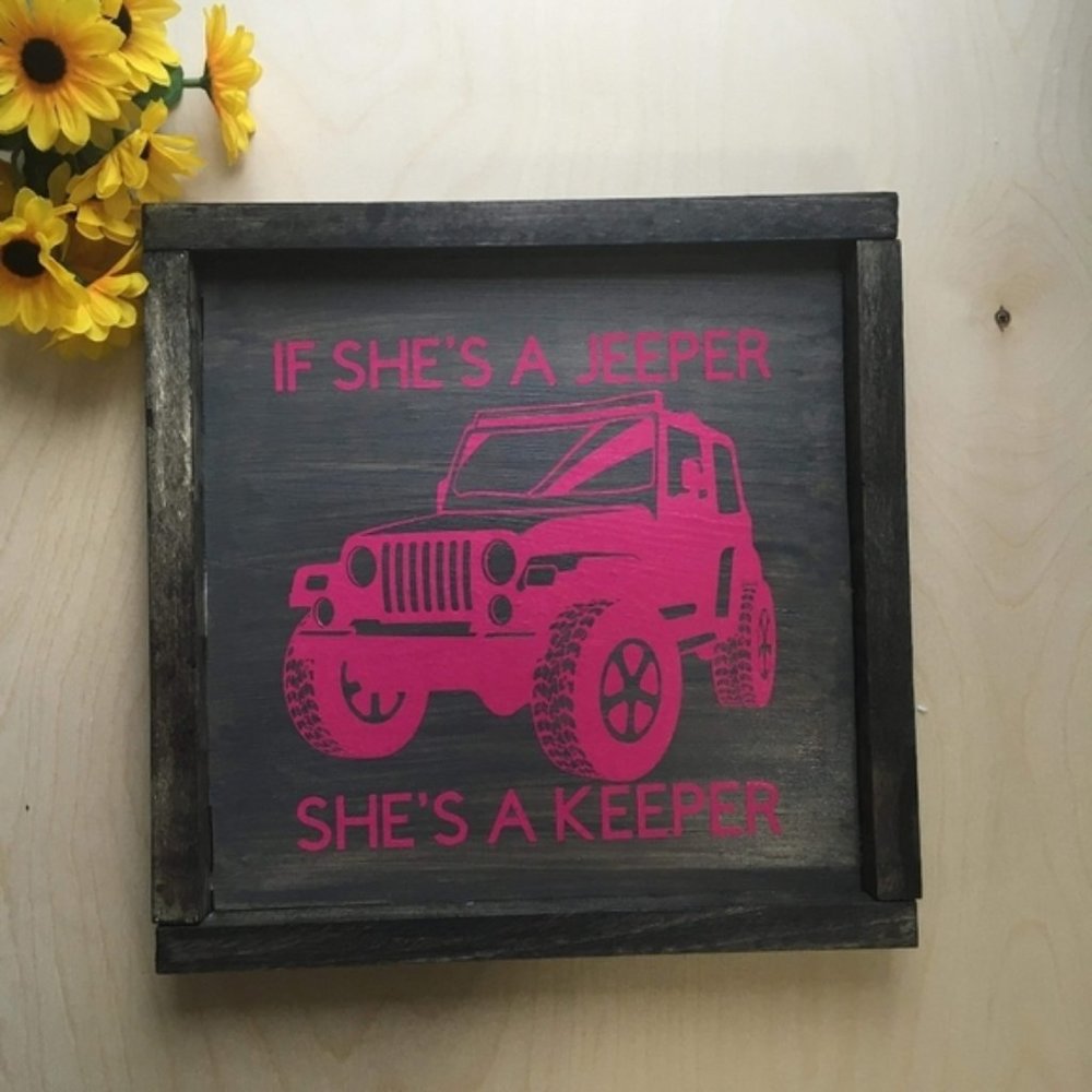 Wooden Jeep Sign